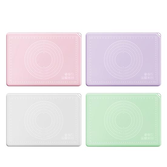 Kneading Pad Scale Design Dough Rolling Mat Convenient Silicone Non-Stick Pastry Mat for Home Kitchen
