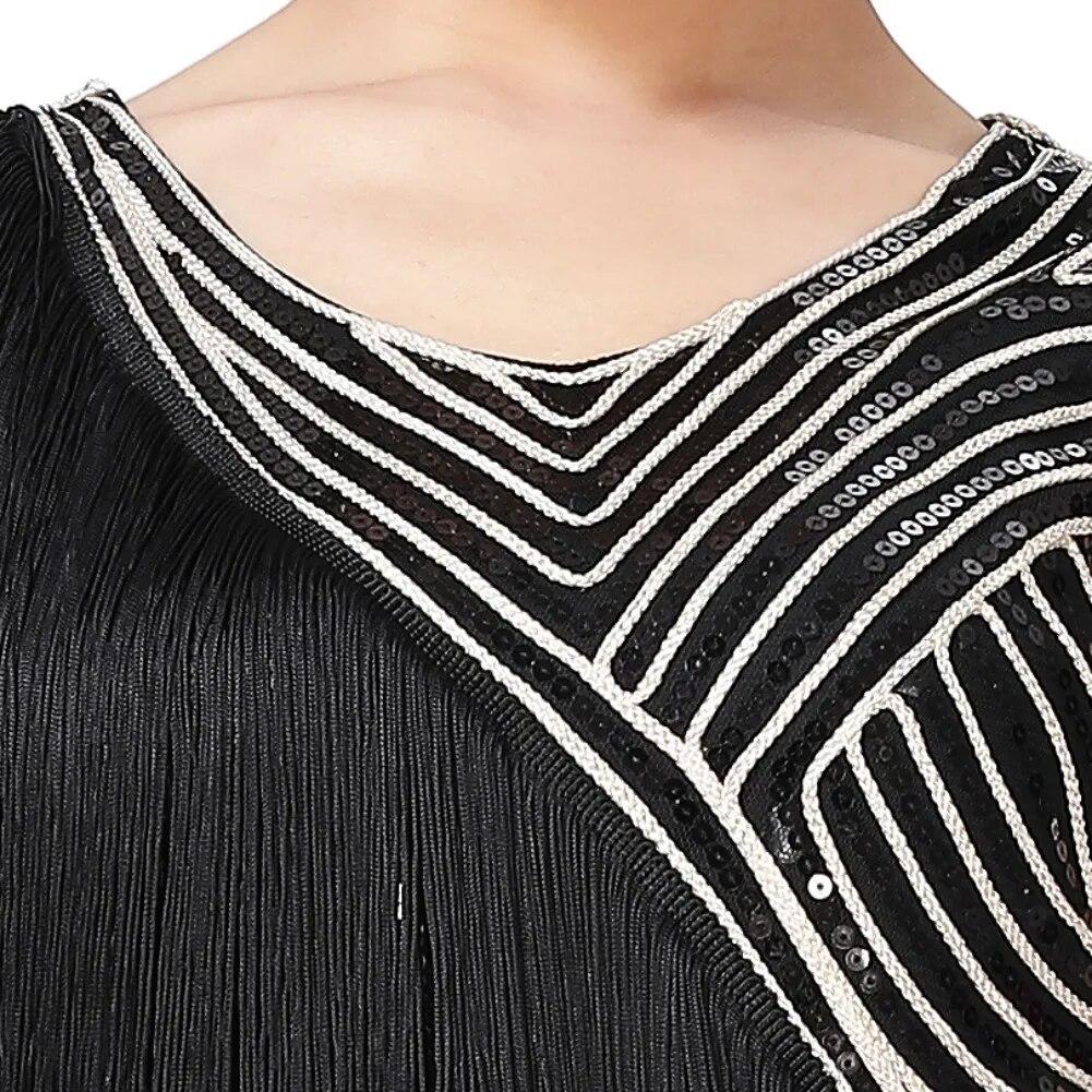 Юбка для латинских танцев с блестками и бахромой для взрослых, одежда для выступлений, одежда для тренировок