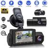 Новый 3-канальный автомобильный видеорегистратор Dash Cam 4K камера GPS WiFi для автомобильного видеорегистратора Black Box Видеорегистратор Night Vision Автомобильные аксессуары