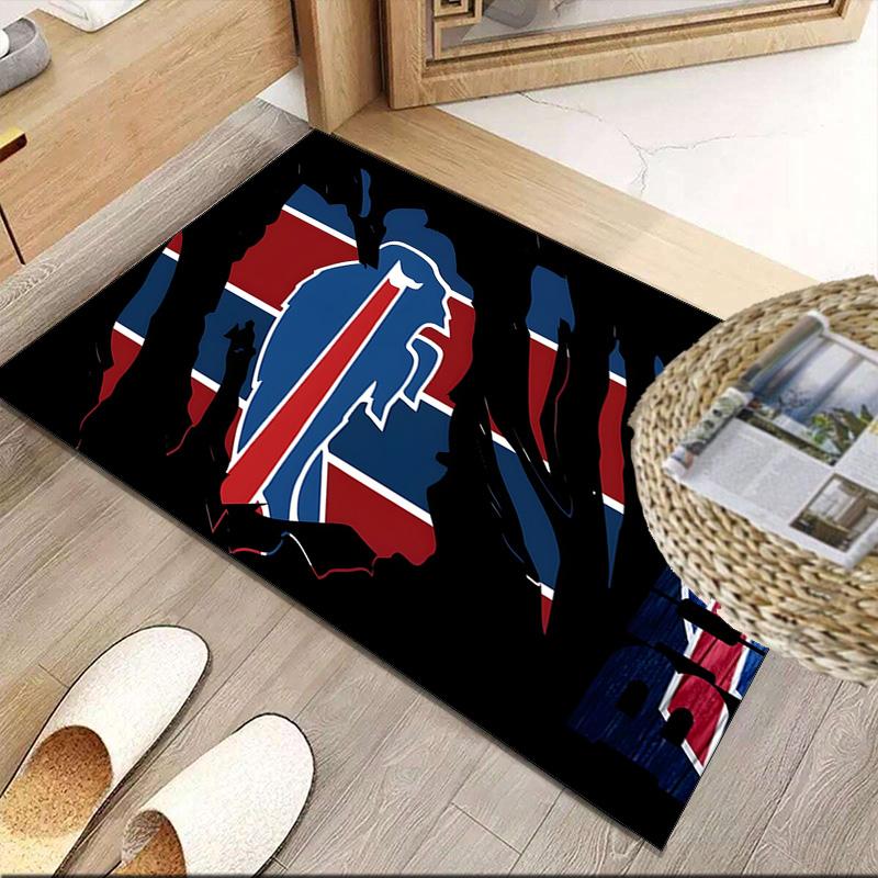 Bills Logo Carpet, Kitchen Rugs, Yoga Mat, Non-Slip Mats, Rug for Bathroom, Living Room bedroom, Camping Rugs Christmas Gift