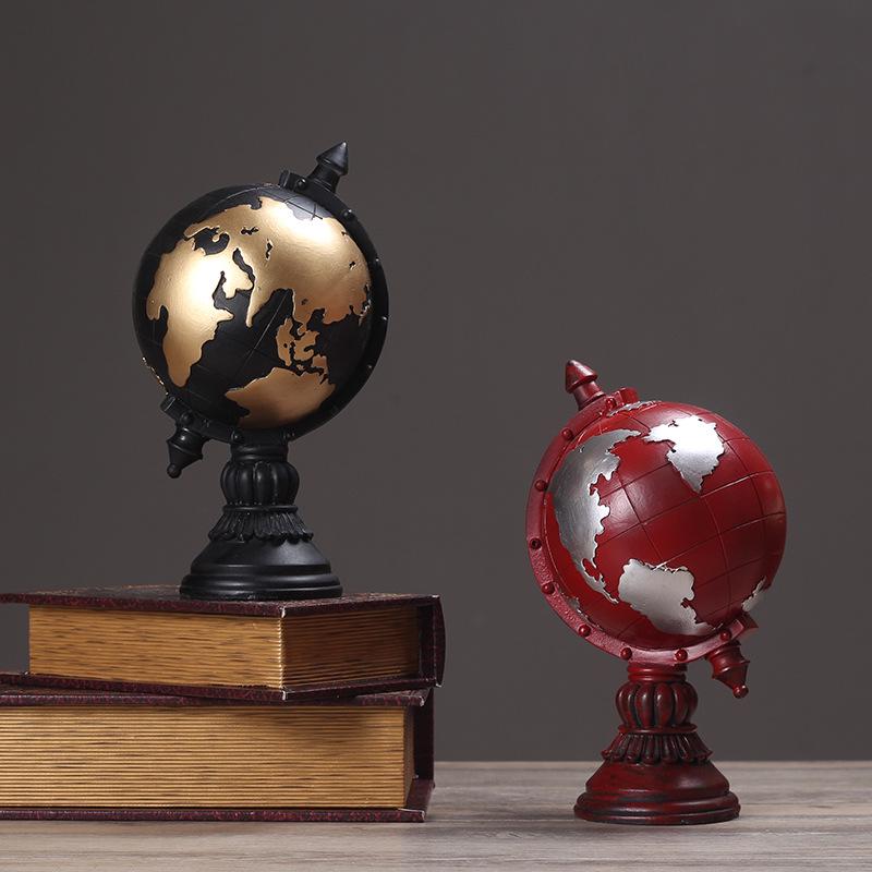 Vintage Globe Ornaments Toy Gift Model Miniature Home Decor Retro Decoration