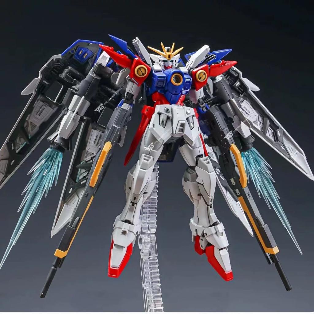 RG 1/144 Трансформируемый Wing Zero Набор для сборки Gunpla Модель Космического Мобильного Доспеха Фигурка Действия С Эффектом Свечения В Темноте Игрушка для Мальчиков Подарок