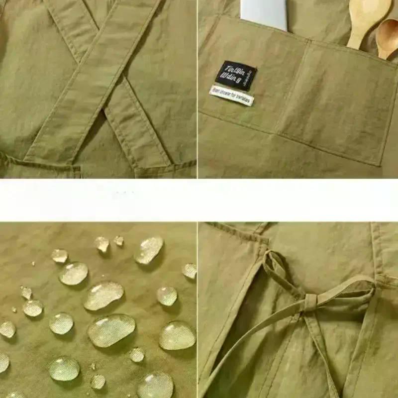 Кулинарные кухонные фартуки Дышащие Износостойкие Взрослые Поясные фартуки Защищающие от загрязнений Мягкая Ресторанная Рабочая одежда Домашняя