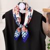 Retro 70*70 Square Scarf Colorful Silk Scarf Women Neck Scarf All-Match Shawl  Trendy Headscarf Women'S Accessories Gifts