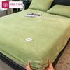 Winter Warm Plush Fitted Sheet Elastic Mattress Cover Fluffy Velvet Fleece Bed Linen Couple Thermal Double Bed King Size