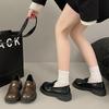 Сяосянфэн британские одинарные туфли ощущение высокого класса универсальные черные лоферы толстый каблук весна французские маленькие кожаные туфли jk женская обувь