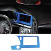 Blue Carbon Fiber Navigation Screen Panel Sticker Trim For Corvette C8 -25