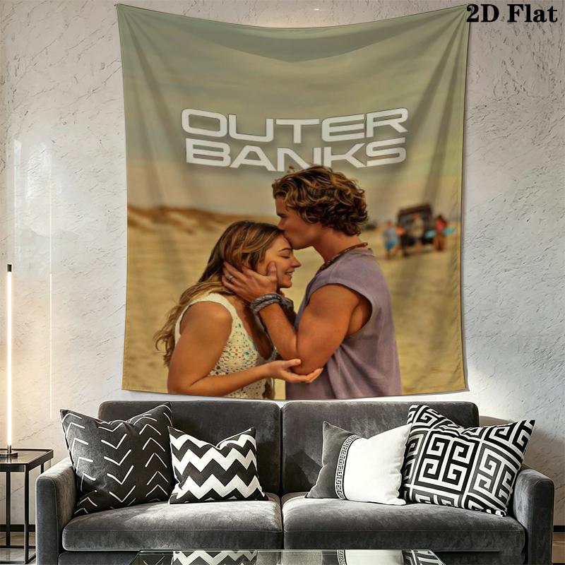 Outer Banks Wall Tapestry Aesthetic Wall Hanging Printed Fabric Blanket Decorative Tapestries for Bedroom Living Room Home Decor