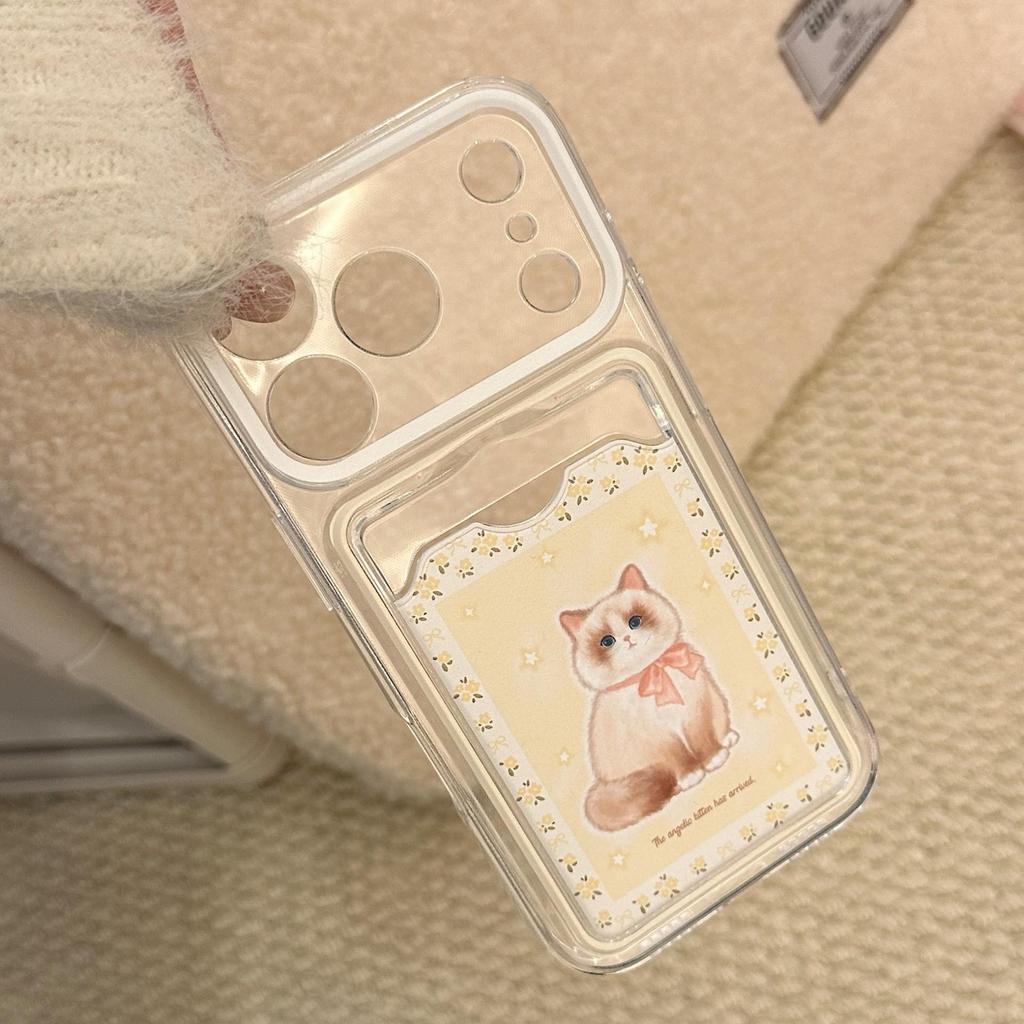Милый котенок Кошелек Чехол для телефона для iPhone 16, iPhone 17 и iPhone 17 Pro Max