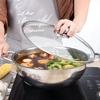 Double Flavor Hot Pot Stainless Steel Split Hot Pot with Anti-Scald Handles Chinese Induction Shabu Hot Pot for Kitchen Stove