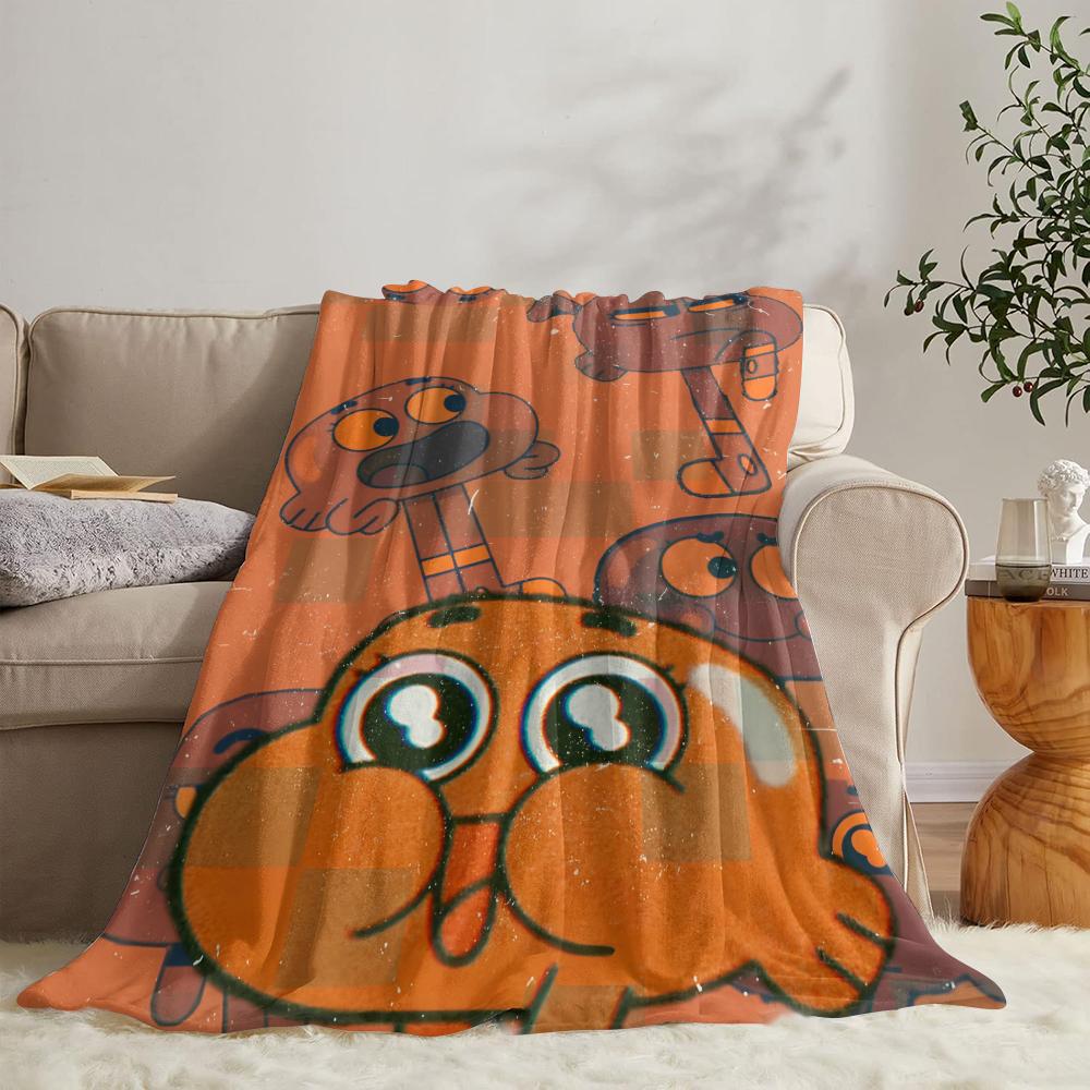 GUOYU Blanket The Aamazing World Of Gumballs Throw Soft Flannel Throw Summer Blanket Lightweight Cozy Nap Blanket for Sofa Bed Travel