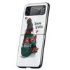 Рождественский Арт Девушки Кофе Чехол для Телефона Samsung Galaxy Z Flip 7 6 5 4 3 5G Flip7 Flip6 Flip5 Flip4 Flip3 Черный Fundas Sh