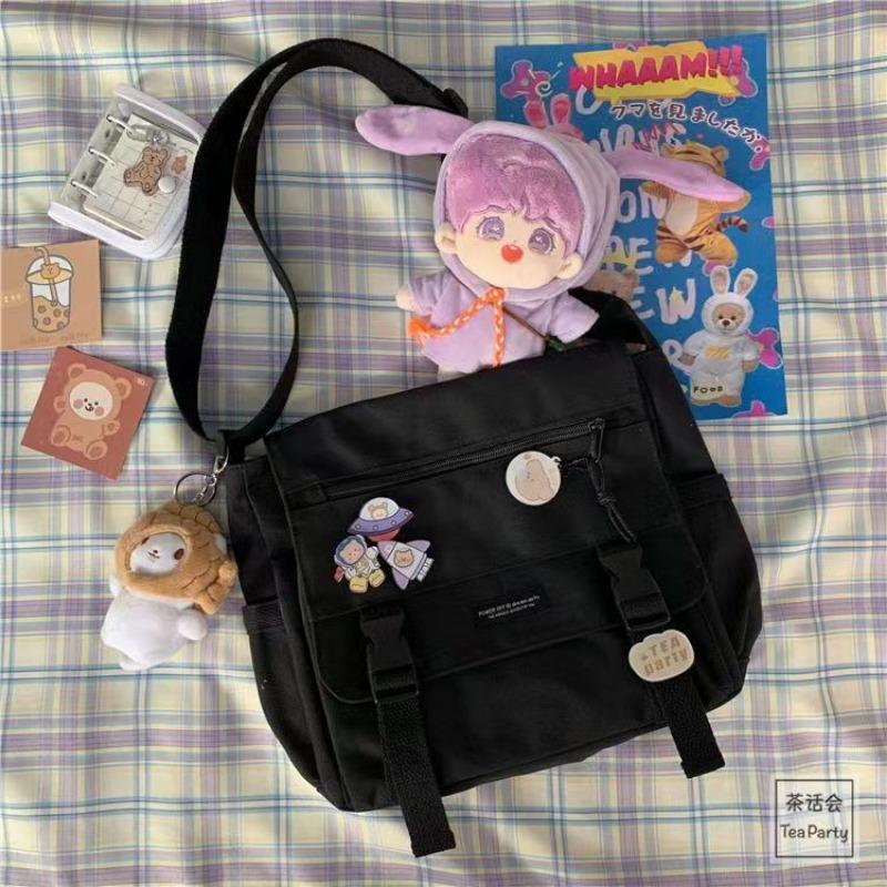 Харajuku универсальная сумка-мессенджер в стиле милитари, ретро уличная сумка-мессенджер для фото, студенческая холщовая сумка