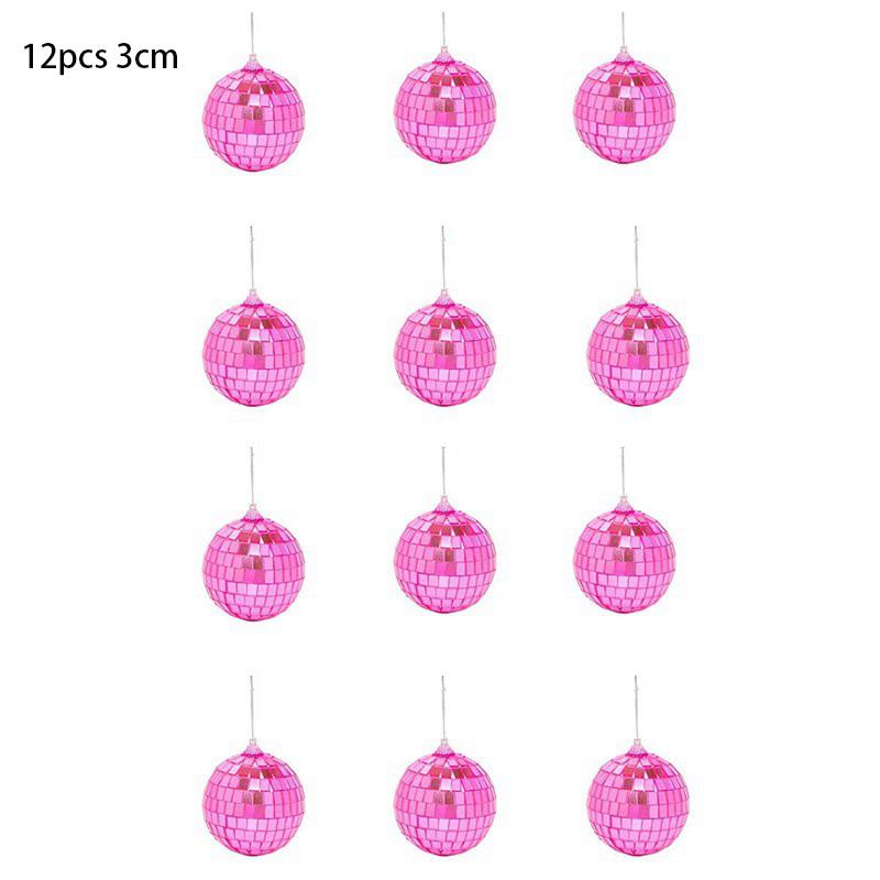 12 шт. 3 см Зеркальный шар Диско-шар Сценический свет Светоотражающий Вращающийся Ярко-серебристый Стеклянный шар Свадебная вечеринка Рождество Дом KTV Декор