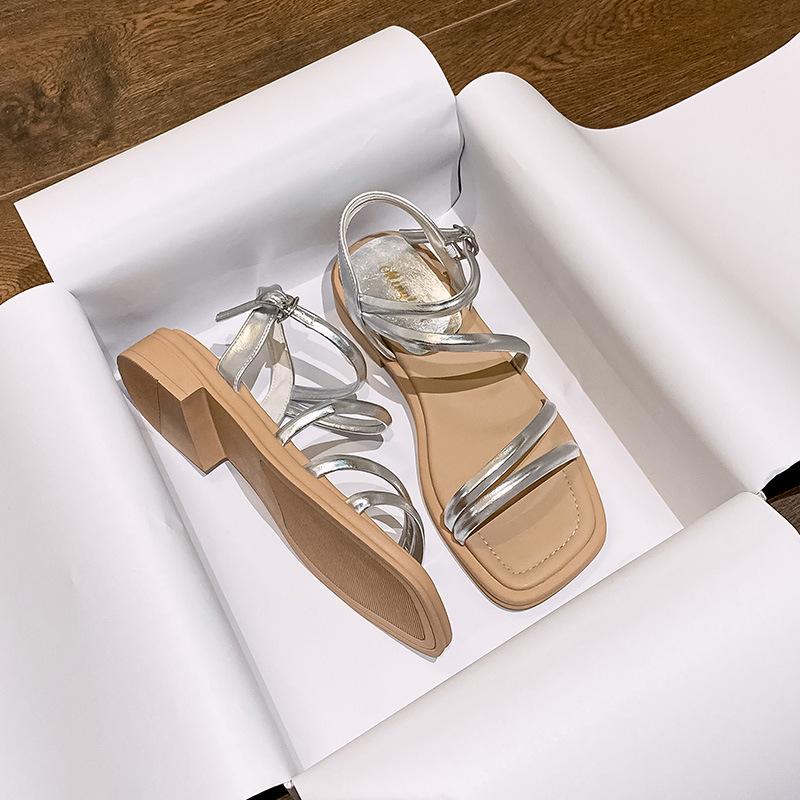 Fashion 2024 Summer Women's Outdoor Sandals Korean Style Fashion Work Shoes Party High Heels Ladies Casual Shoes Free Shipping 41-43