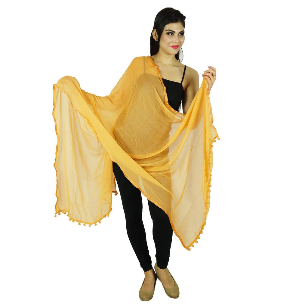 Шарфы из шифоновой смеси, женская одежда, палантин, накидка на шею, длинный подарок Dupatta для