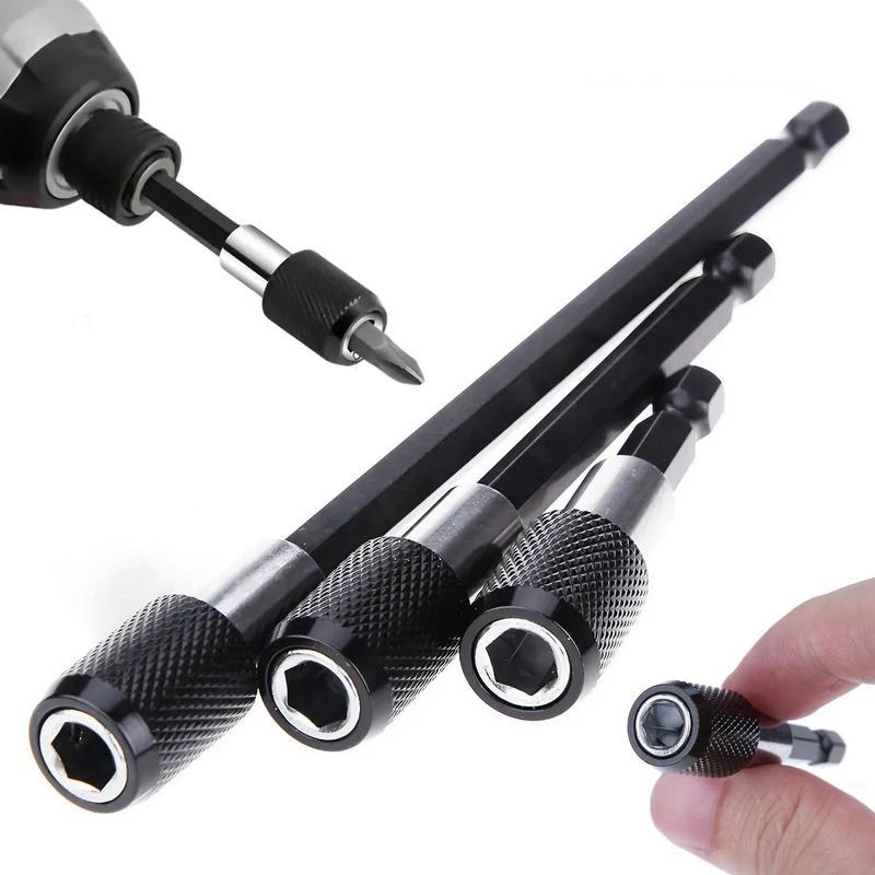 Набор магнитных удлинителей для сверл, быстросъемный и универсальный держатель для бит для ударной дрели с электромотором, прочные и профессиональные аксессуары для электроинструментов