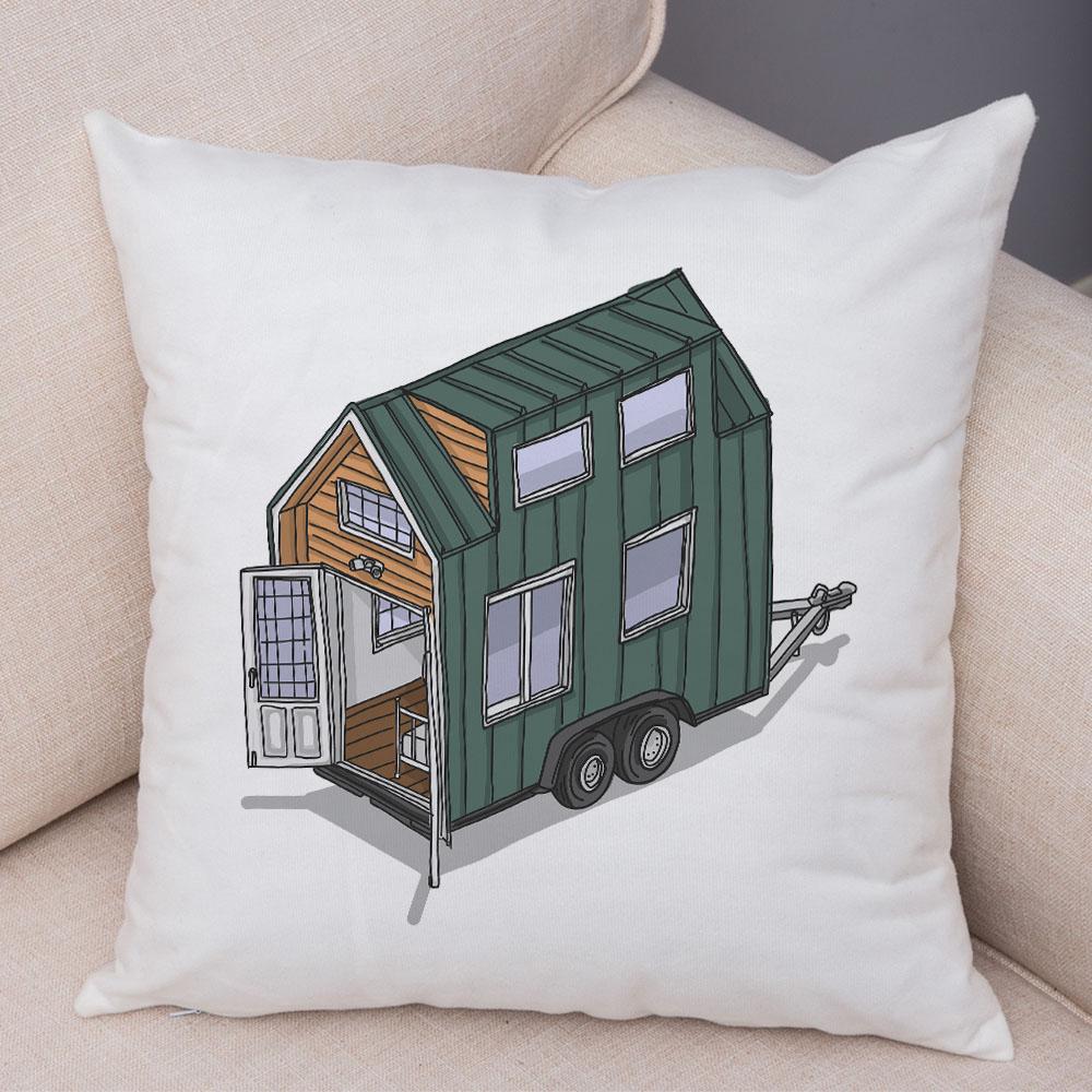 Наволочка с рисунком для кемпинга, украшение для путешествия, автомобиля, наволочка, подходит для дивана, дома, детской комнаты