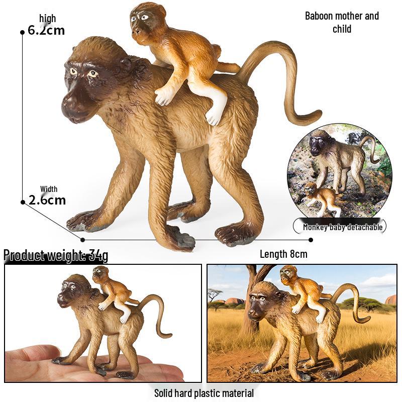Large Red Orangutan Monkey Model - Cognitive Children's Zoo Gift