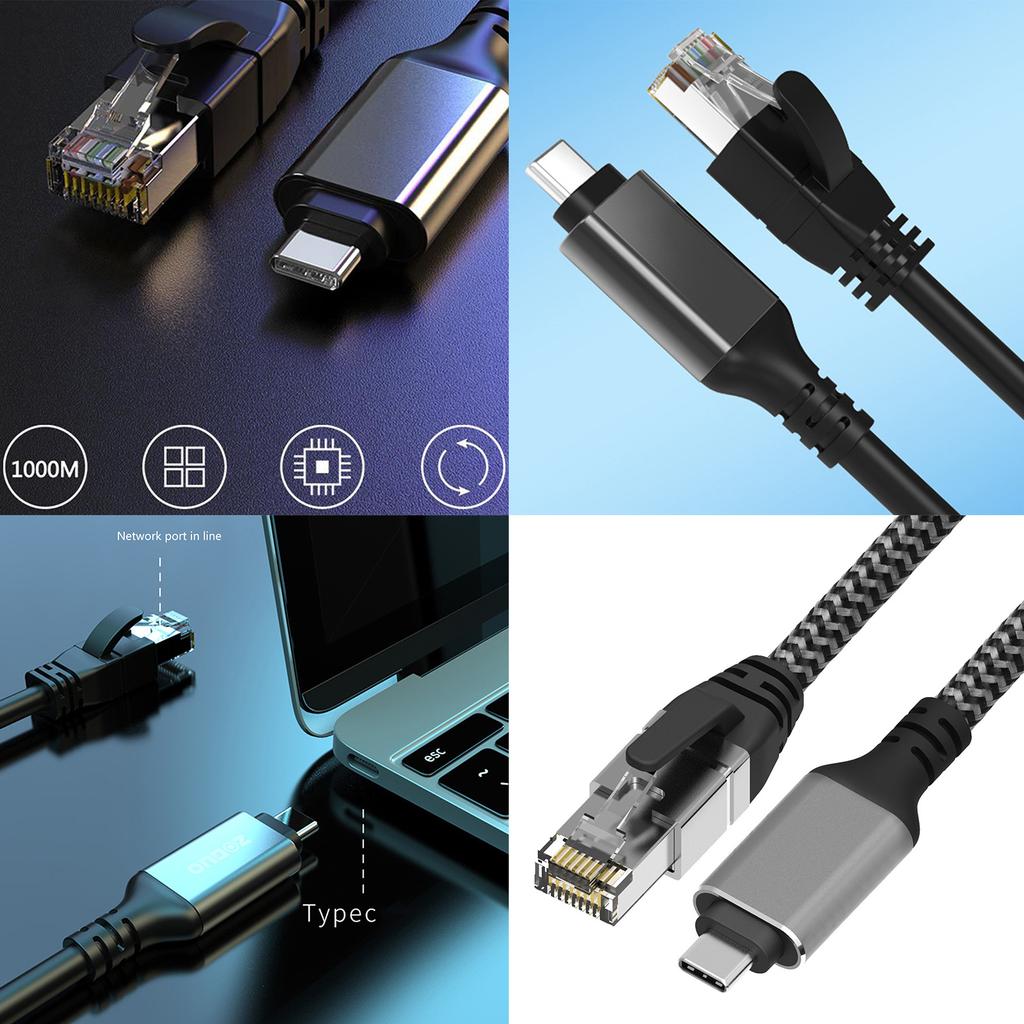 Высокоскоростной USB Type C - RJ45 Gigabit Ethernet адаптер сетевой кабель 1000 Мбит/с разъем для офиса и развлечений