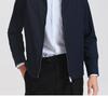 Langdeng Men's Comfortable Pure Cotton Business Executive Collar Straightening Jacket Coat