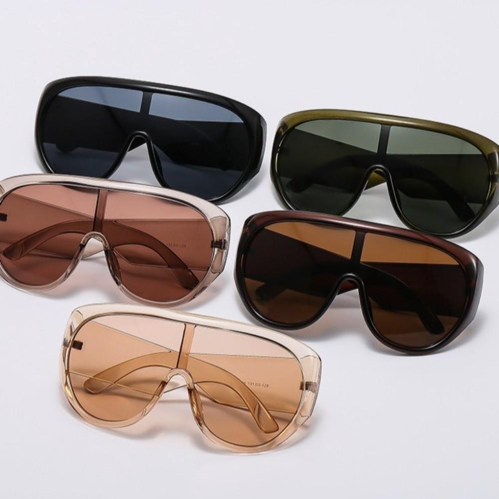 UV400 Protection Square Sunglasses Tea Color Driving Shades Big Frame Sunglasses  Sports Activities