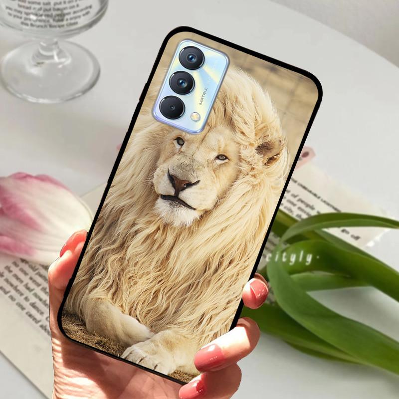 Для чехла Realme GT Master Case Edition Животные Мультфильмы Мягкий Силикон Funda для Телефона Realme GT Master Explorer Чехол Черный Coque