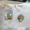 Новые серьги-гвоздики с бусинами в виде короны, серьги в стиле легкой роскоши высокого качества, французский персонализированный дизайн, серьги с серебряной иглой