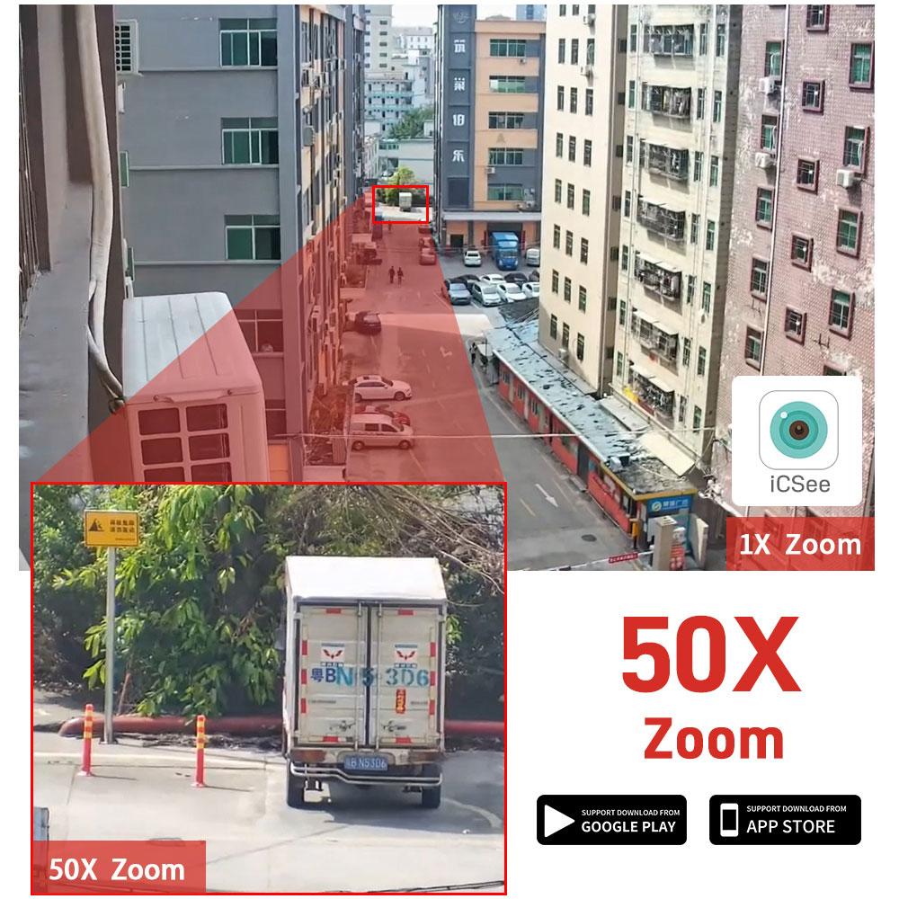 50X Optical Zoom AI Auto Tracking Outdoor 3840P 8MP 4K UHD POE IP Camera Speed PTZ Camera CCTV Security Video Surveillance XMeye