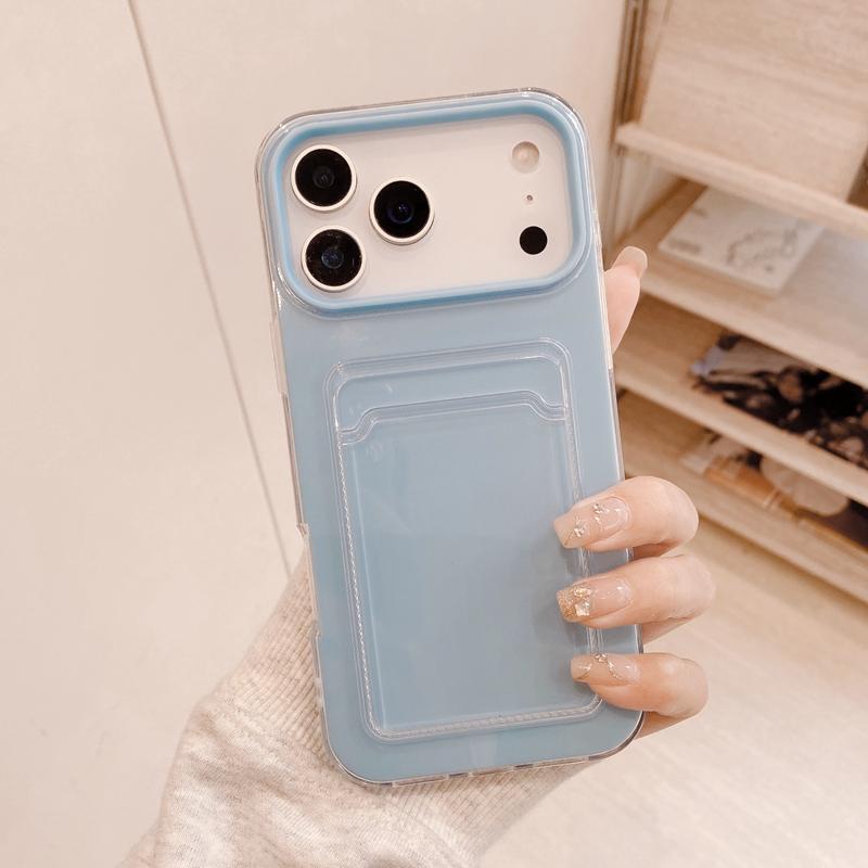 Прозрачный чехол-кошелек с отделением для карт для For Iphone 17 AIR 16 1 14 11 13 12 17 Pro Max 2 в 1 Мягкий противоударный защитный чехол