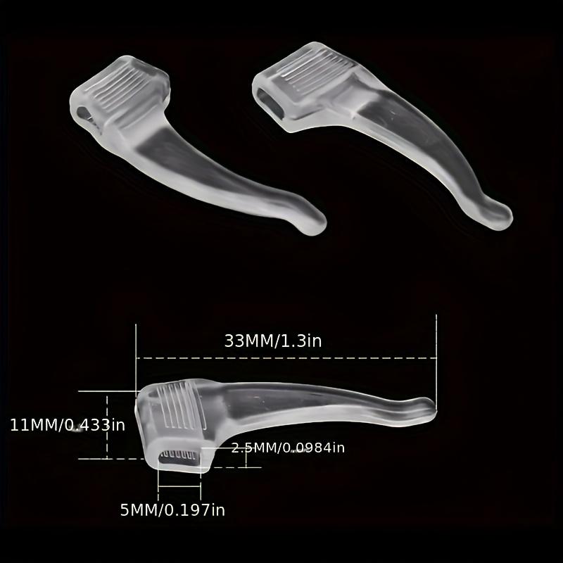 3 ПАРЫ Силиконовых Противоскользящих Заушников - Прозрачные и Черные, Подходят для Спорта и Активного Отдыха, Удобный Держатель для Очков