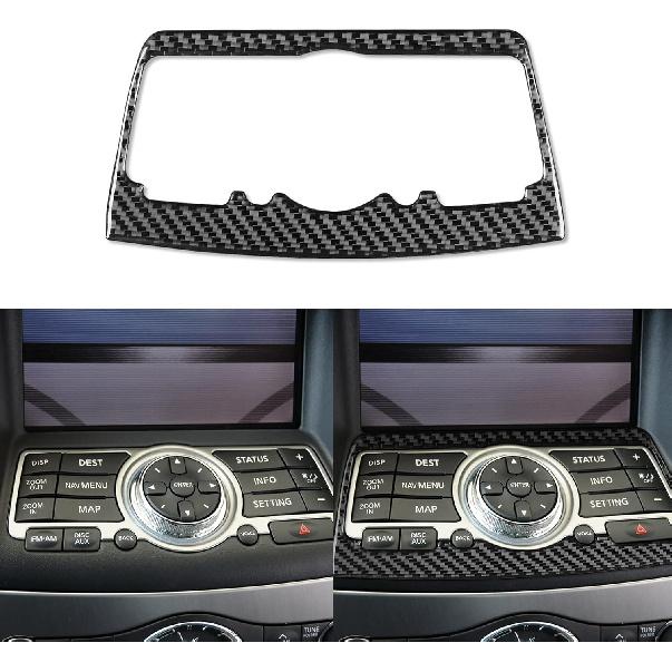 NVCNX Настоящее Углеродное Волокно Совместимо с Infiniti G35 G37 X S 2007 2008 2009 2010 Седан Купе Кабриолет Автомобильные Аксессуары Внутренняя Отделка Панель Приборов CD Кондиционер