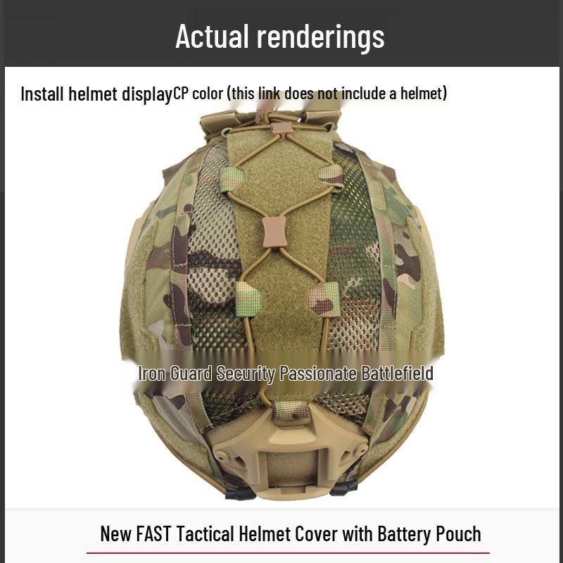 Fast Helmet Cover with Counterweight Battery Bag for SEAL Teams - Military and Outdoor Sports Use