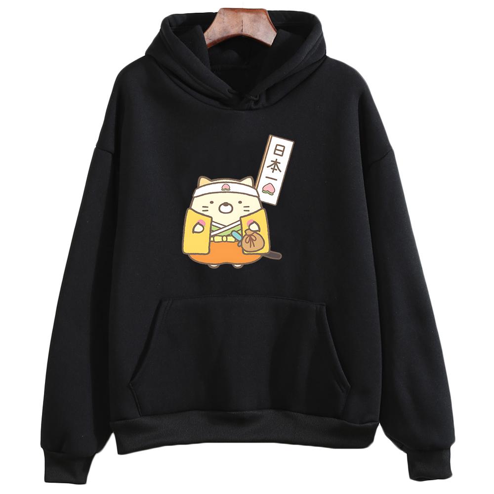 Sumikko Gurashi Cat толстовки японские модные толстовки для девочек повседневные женские/мужские пуловеры с длинными рукавами мультяшная эстетичная толстовка
