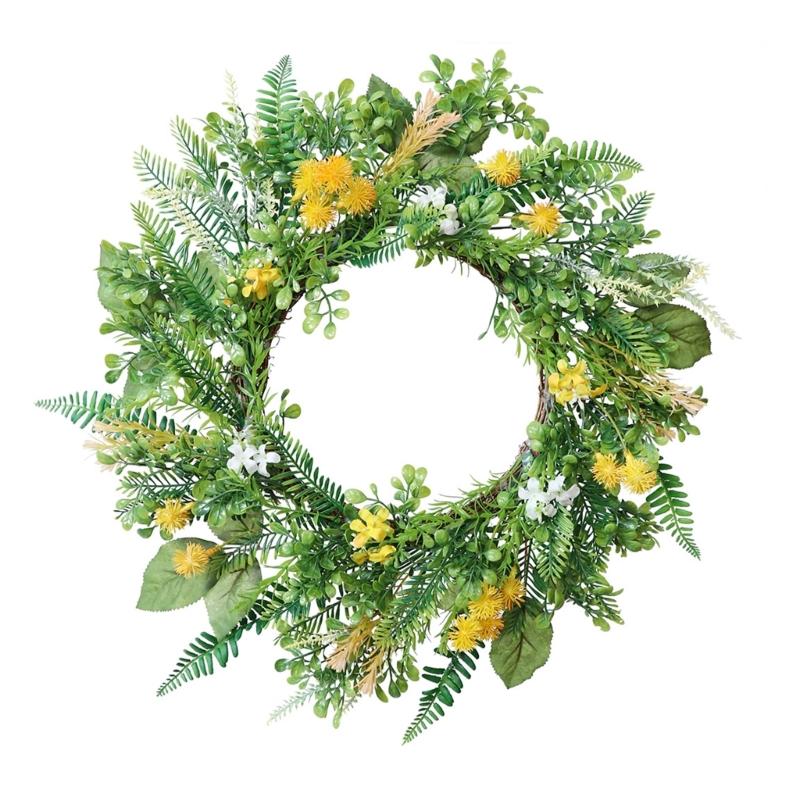 Artificial Flower Wreath Spring Wreath Decoration for Front Door Farmhouses Garden for Wedding Party Home Decoration