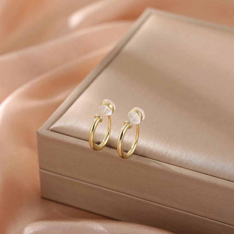 Имитация ретро металлическое кольцо силиконовый зажим для ушей без пирсинга модные роскошные женские