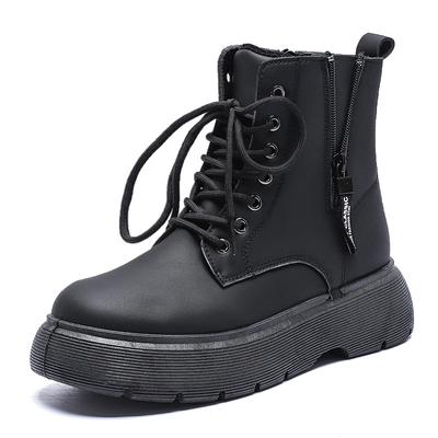 Модные женские ботинки на платформе Marterns Boot Осень-зима Высокие ботинки для улицы Зимние ботильоны Женские толстые ковбойские ботинки Женская обувь