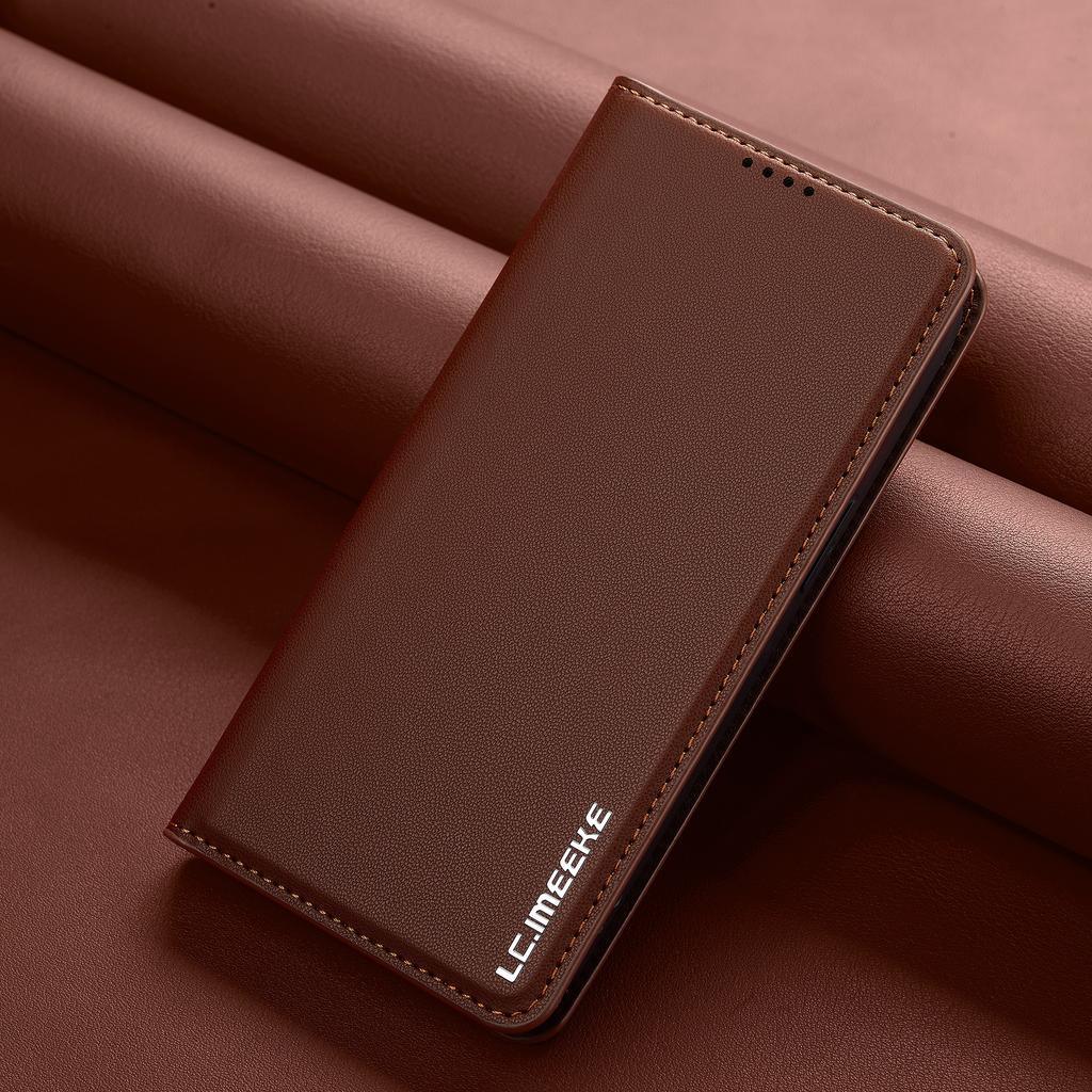 Прочный Кошелек-книжка с Магнитными Слотами для Карт из Кожи для iPhone 16 Pro Max 16E 15 14 13 12 11 Флип Тонкая Сумка Бизнес Карманный Чехол
