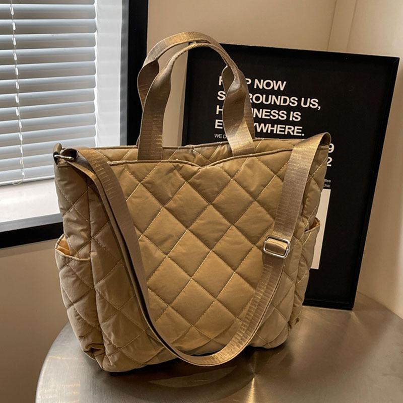 Тканевая сумка женская большой вместимости осенне-зимняя ромбовидная на плечо сумка-мессенджер, высококлассная деловая сумка-тоут