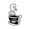 3Pcs Art Coffee Cup Wall Decoration Metal Wall Silhouette Crafts Wall Hanging  Living Room