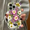 Роскошный Чехол Для Телефона С Цветочным Узором Для Iphone 11 12 13 14 Plus 15 16 17 Pro Max 17Air Чехол Для Телефона Не Желтеющий Coque Funda