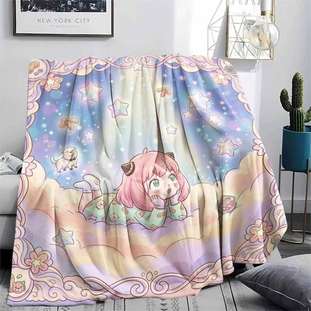 Anya Forger Print Flannel Blanket, Ultra Soft High Quality All Seasons Warm Throw, Home Decor Cozy Blanket, Perfect Christmas Gift