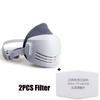 Reusable Washable Dust-proof Respirator Half Face Anti Haze Fog Safety Construction Grinding Gas Mask Use 1201 Filter Cotton