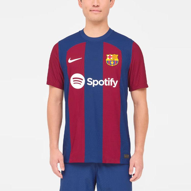 Nike Футболка мужская в полоску Barcelona 23/24 Home Player Edition, синяя DX2615-456