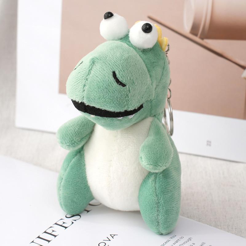 Adorable Cartoon Dinosaur Plush Toy Soft Stuffed Animal Keychain Cuddly Gift