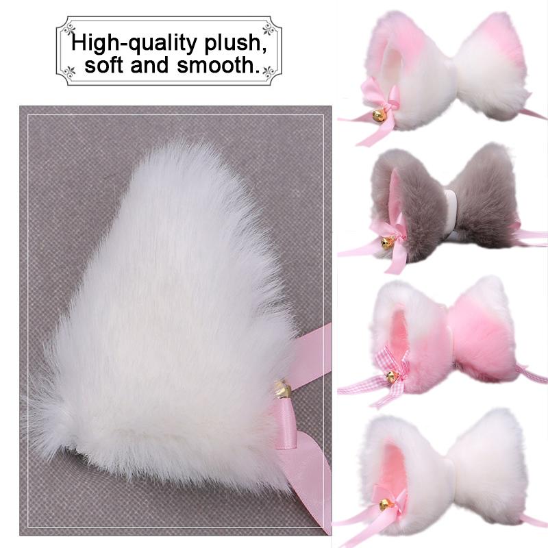 Заколка для волос в виде кошачьих ушек, пушистая плюшевая заколка для косплея, аксессуар для костюма для вечеринки