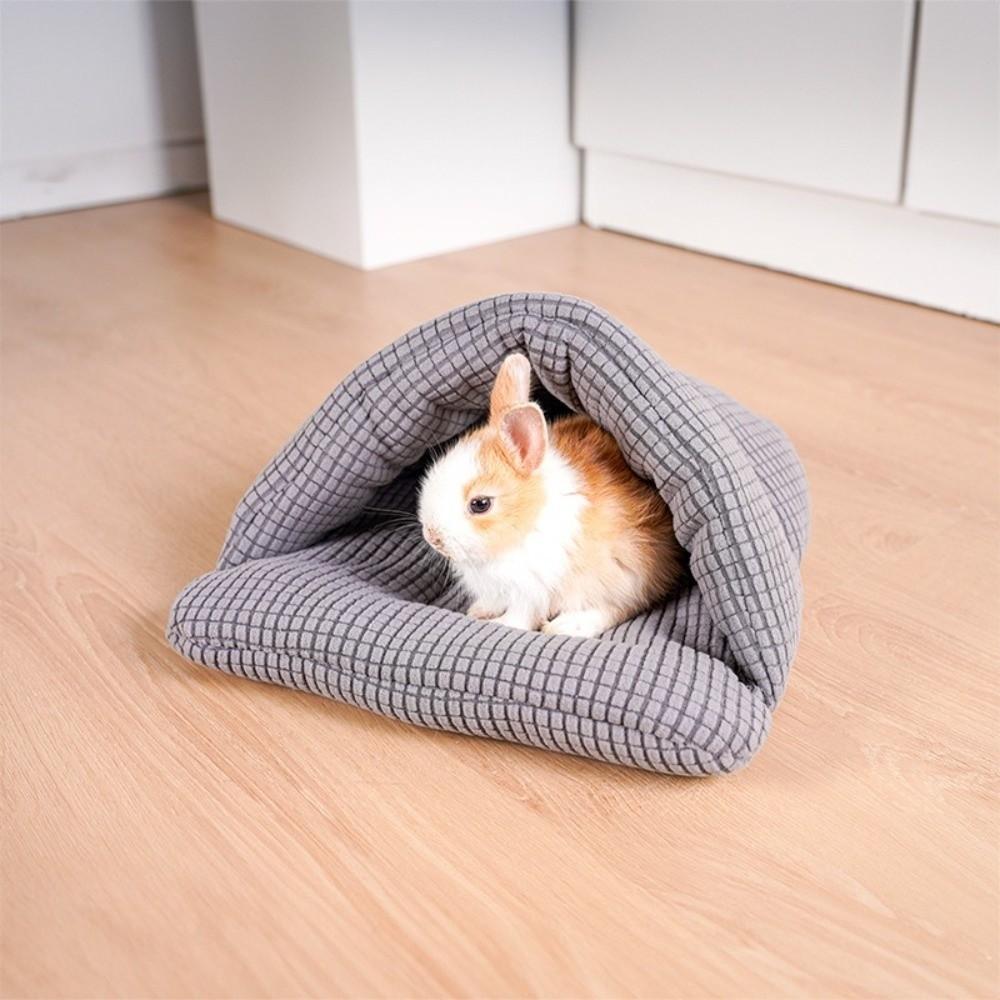 Cat Bed Small Animal Nest Warm Guinea Pig Hideout Cozy Hamster Sleeping Bed for Hedgehog Bunny