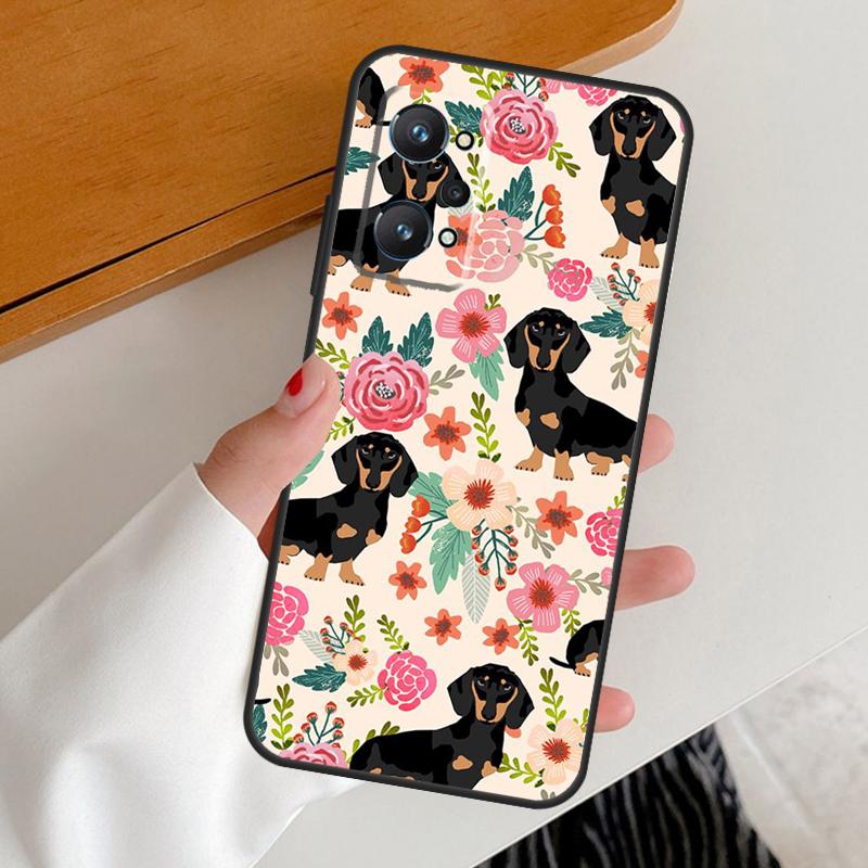 Sausage Dog Dachshund Quotes For Realme 14 10 11 12 13 Pro Plus GT6 GT7 15 Pro C65 C67 C63 C61 C55 C51 C53 C35 C75 Case