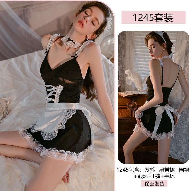 Erotic Underwear Sexy and Playful Maid Role-playing Pure Desire Maid Hot Uniform Seductive Set 1245