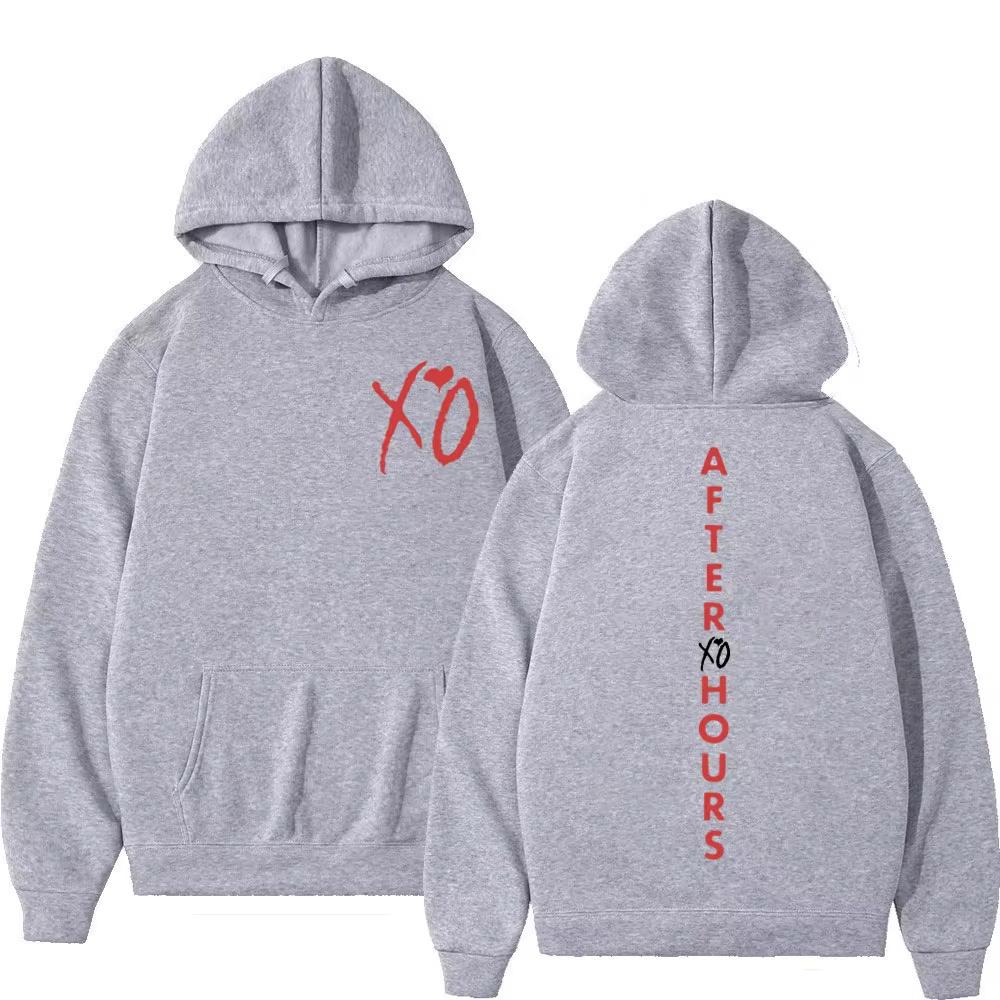 Autumn/Winter Weeknd XO Music Album Printed Hoodie Fashion Men's and Women's Pullover Retro Hip Hop Warm Hoodie Sweatshirt